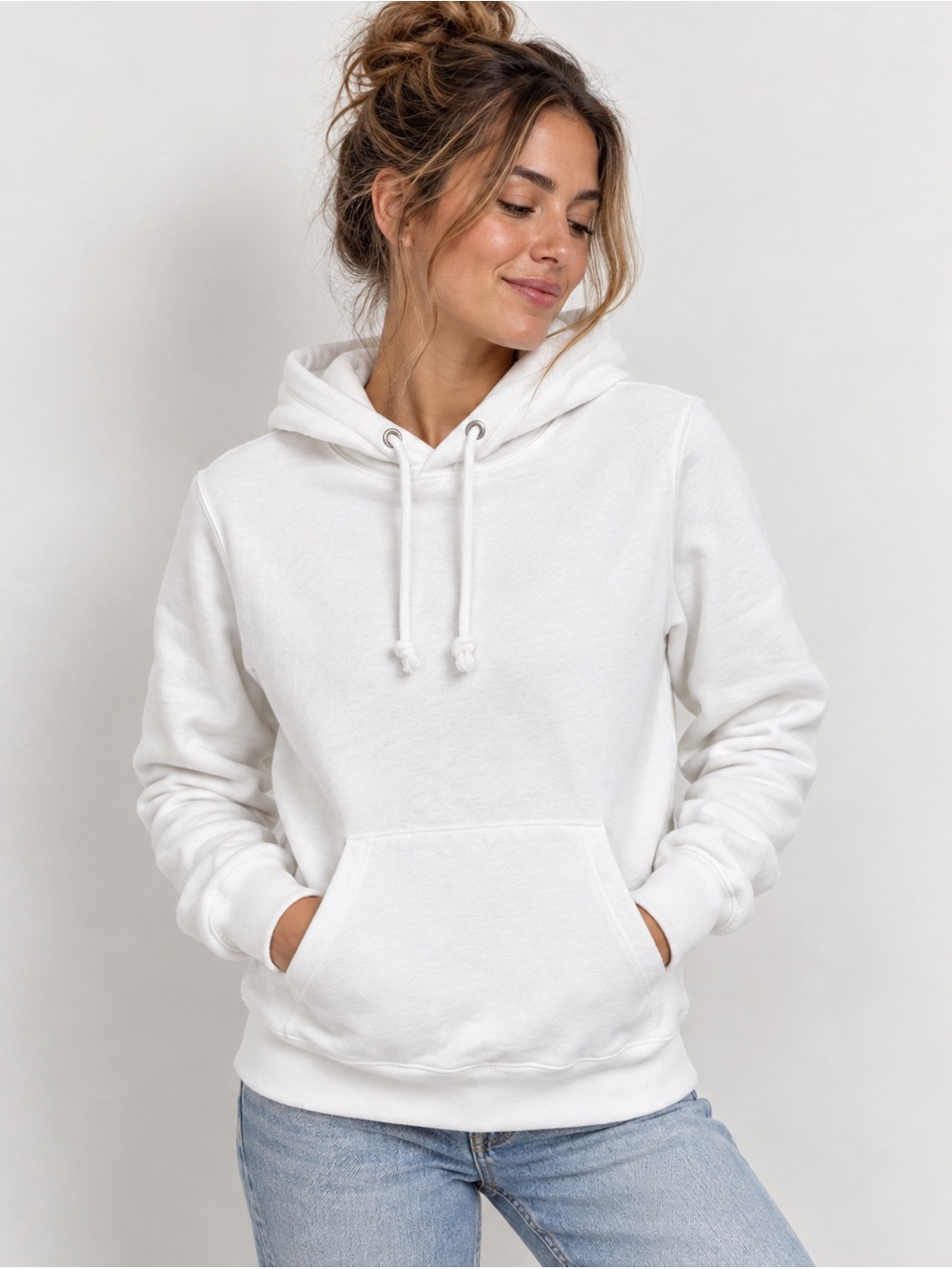 Champion Reverse Weave White Pullover Hoodie XS Classic Sweatshirt